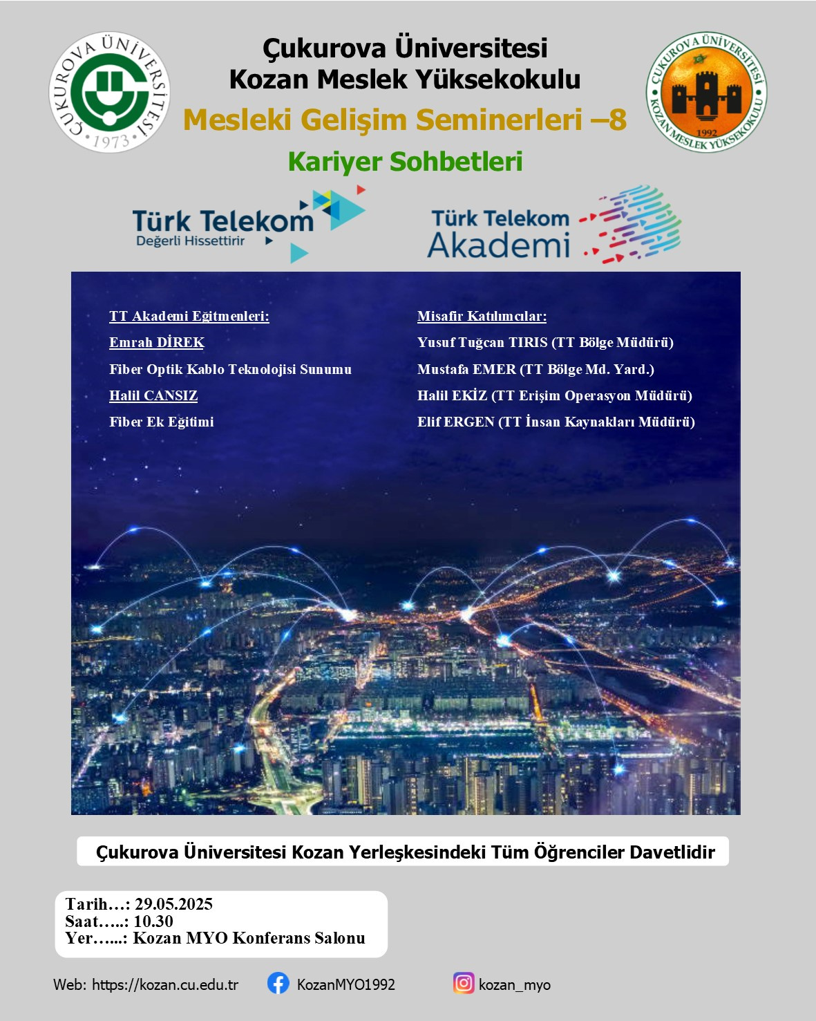 Mesleki Gelişim Seminerimiz Türk Telekom İş Birliğiyle Gerçekleşiyor